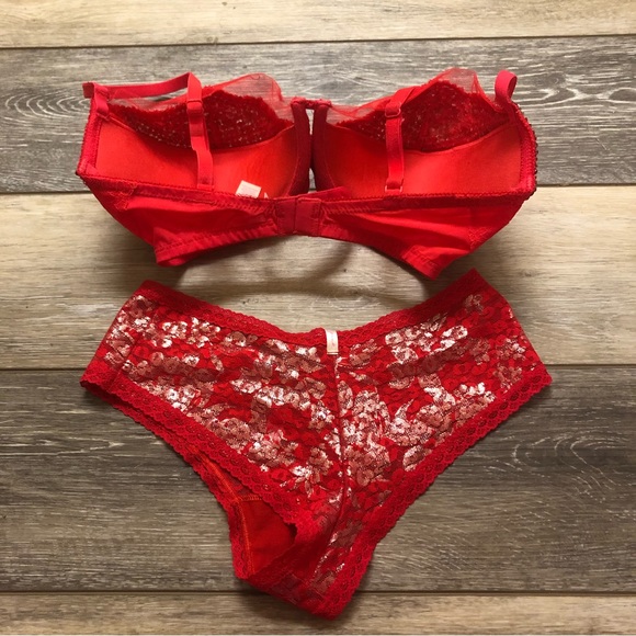 💗VICTORIA SECRET CUSTOM BLING RHINESTONE BEDAZZLED BRA AND PANTY BUNDLE SET - Picture 7 of 11